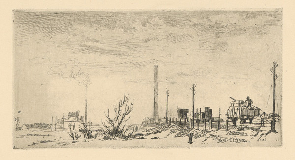 Jaroslav Vodrážka – Krajina s továrňou 