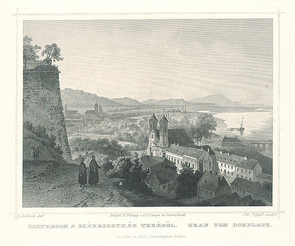 Ludwig Rohbock, Johann Gabriel Friedrich Poppel – Ostrihom z dómskeho námestia 