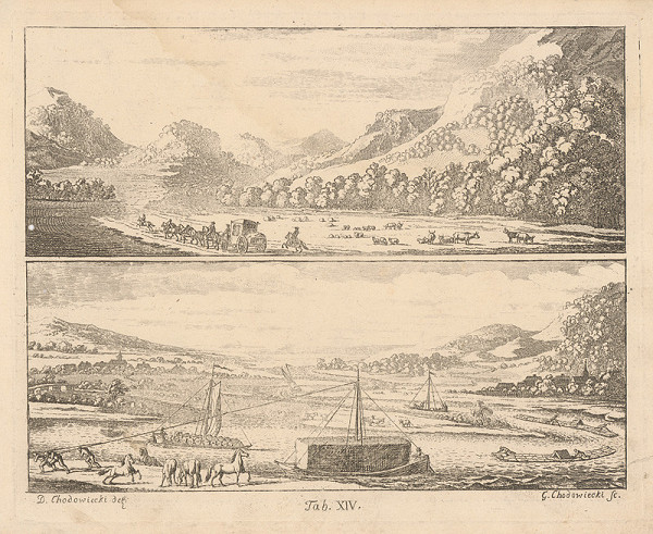 Gottfried Chodowiecki, Daniel Nikolaus Chodowiecki – Krajina s dostavníkom 