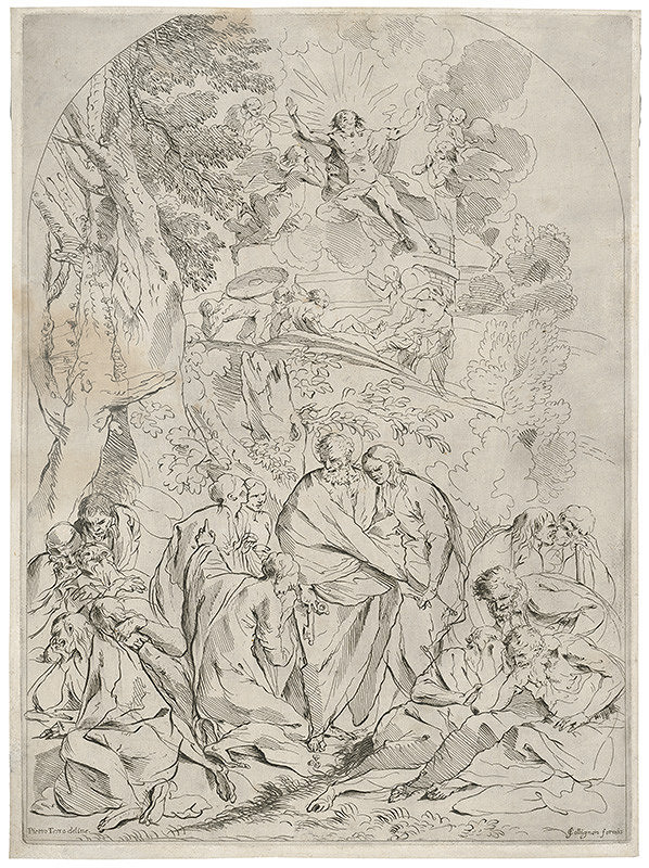 Pietro Testa – Biblický výjav so sv.Petrom, Nanebevstúpenie Krista 