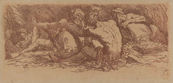 Salvator Rosa – Traja muži s amforami 