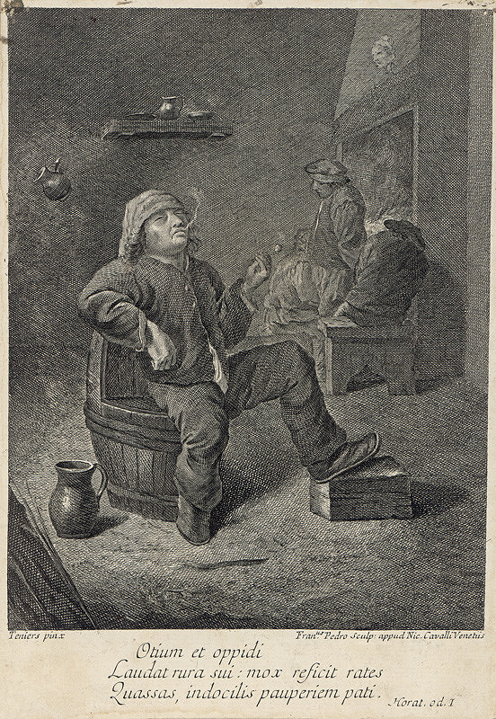 Francesco del Pedro, David Teniers – Fajčiar