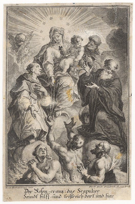 Jacob Andreas Fridrich, Johann Baptist Zimmermann – Madona s ružencom