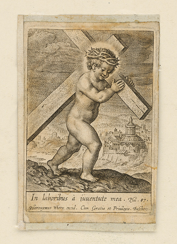 Hieronymus Wierix – In laboribus á iuuentute mea, Psal.87 