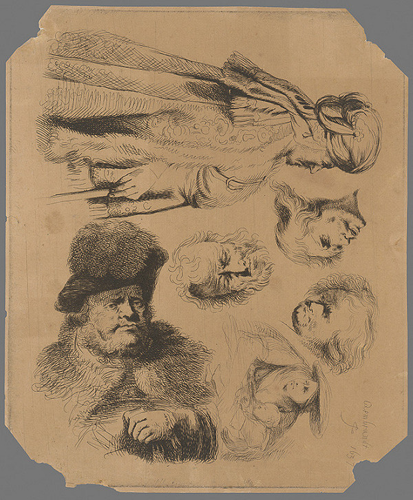 Nizozemský grafik zo 17. storočia – Rembrantovská štúdia