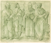 Stefano Mulinari, Bartolomeo Ramenghi – Svätá Ján evanjelista, svätý Rochus, svätý biskup, svätý Lukáš evanjelista 