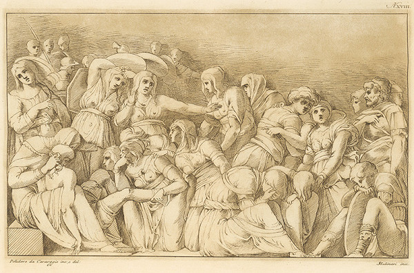 Stefano Mulinari, Polidoro da Caravaggio – Mytologická scéna - bolesť a žiaľ porazených