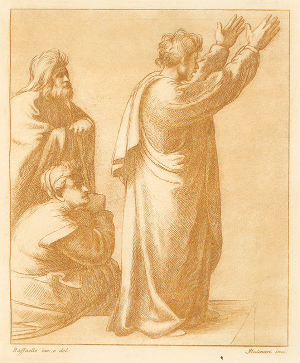 Stefano Mulinari, Raffael – Štúdia troch mužských postáv - kážuci apoštol