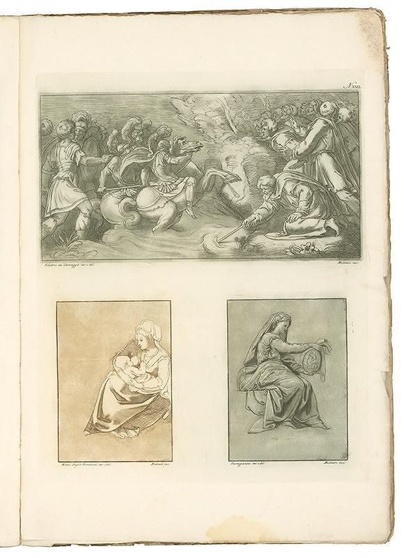 Stefano Mulinari, Federico Zuccarro, Polidoro da Caravaggio, Michelangelo Buonarroti, Parmigianino – Tabula XXII.
