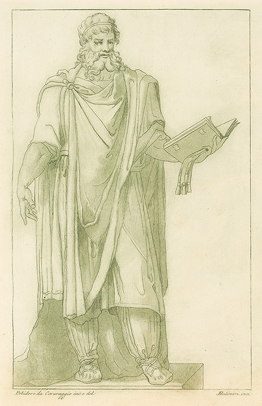 Stefano Mulinari, Polidoro da Caravaggio – Stojaca mužská postava s otvorenou knihou v ruke