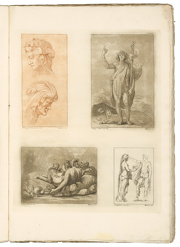 Stefano Mulinari, Federico Zuccarro, Michelangelo Buonarroti, Gaspare Celio, Parmigianino – Tabula XXVII.