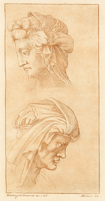 Stefano Mulinari, Michelangelo Buonarroti – Štúdie dvoch ženských hláv z profilu