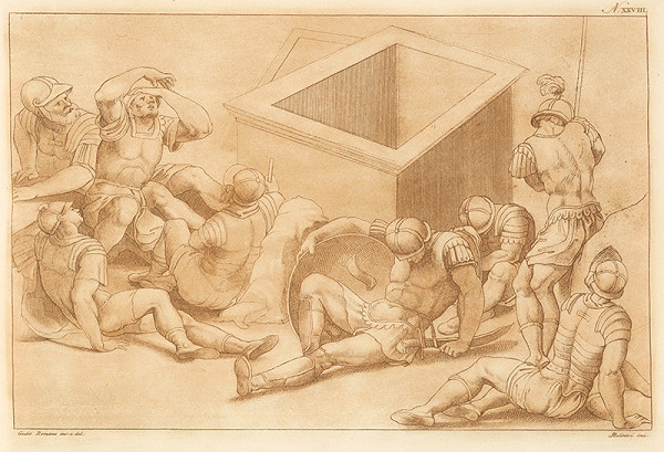 Stefano Mulinari, Giulio Romano – Zmŕtvychvstanie - vojaci pri otvorenom hrobe