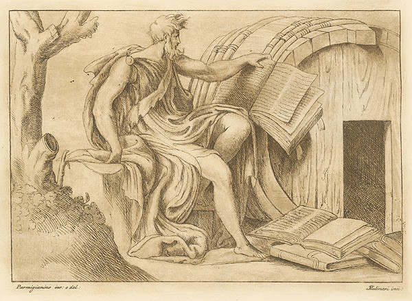 Stefano Mulinari, Parmigianino – Diogenes čítajúci pred súdom 