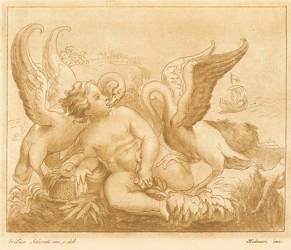 Stefano Mulinari, Francesco Salviati – Putto s dvomi labuťami  