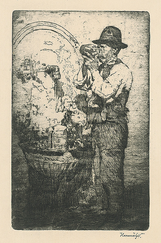 Viktor Hermély – Štúdia pijúceho sedliaka 