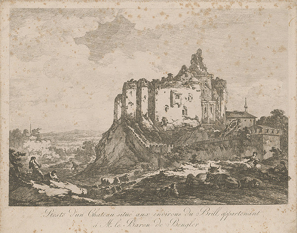 Francúzsky autor z 18. storočia – Zbytky kaštieľa v okolí de Brill 