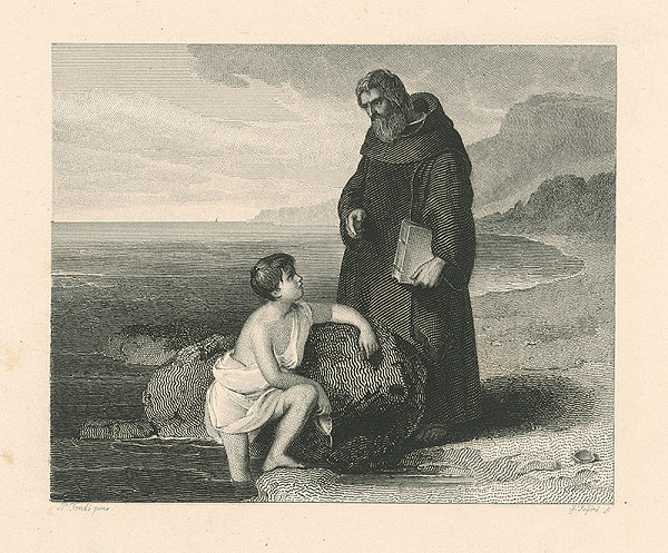 Peter Fendi, Johann Nepomuk Passini – Dieťa a mních