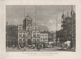 Antonio Sandi, Francesco Guardi – Orloj a Chrám sv. Marka v Benátkach 