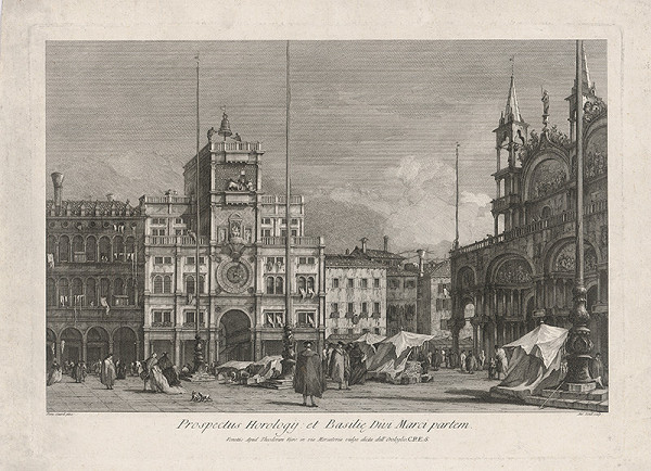 Antonio Sandi, Francesco Guardi – Orloj a Chrám sv. Marka v Benátkach 