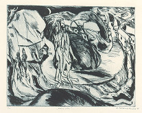 Anna Bartošová-Pelikánová – Dedina večer 