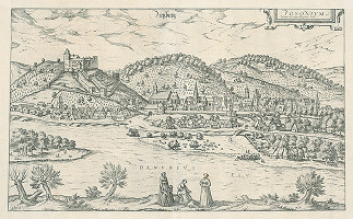 Franz Hogenberg, Neznámy autor predlohy – Pohľad na Bratislavu z juhu 
