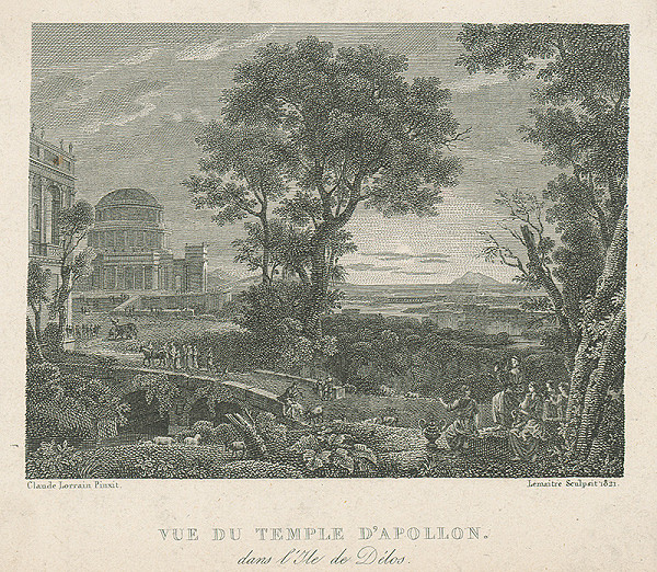 Augustin François Lemaître, Claude Lorrain – Vue de Temple d`Ápollon dans lílle de Délos 