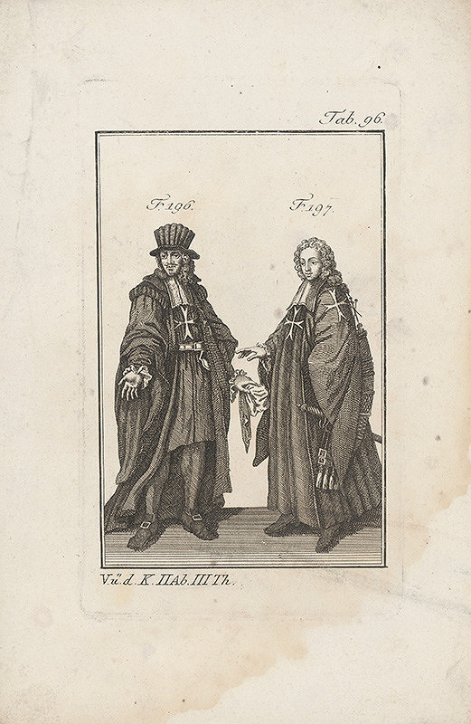 Západoeurópsky autor z 18. storočia – Dvaja rytieri s maltézskymi krížami 