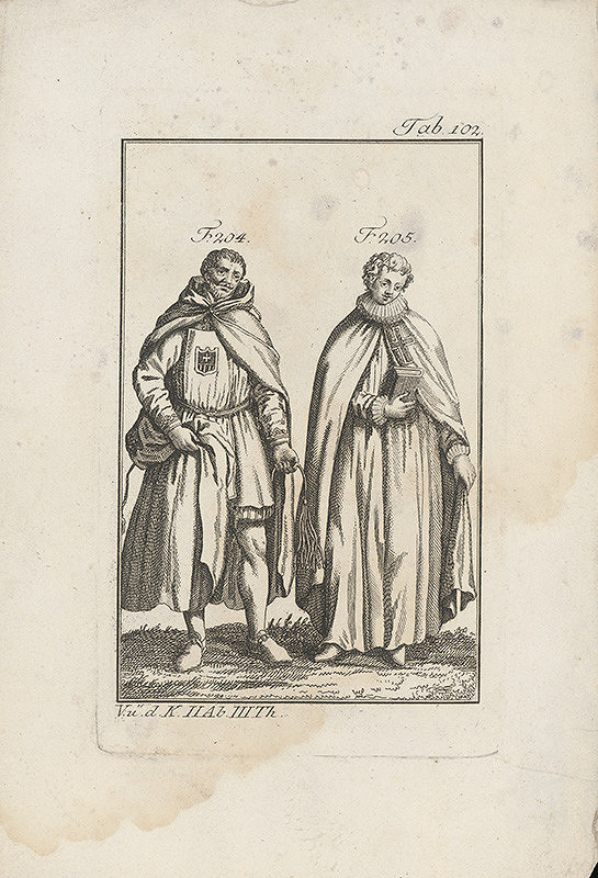 Západoeurópsky autor z 18. storočia – Rytier a mních krížovej reguly 