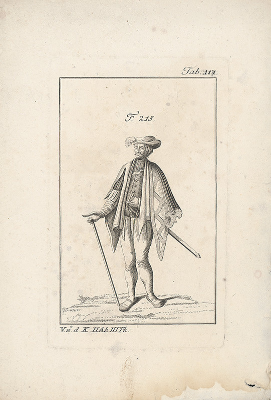 Západoeurópsky autor z 18. storočia – Muž v plášti 