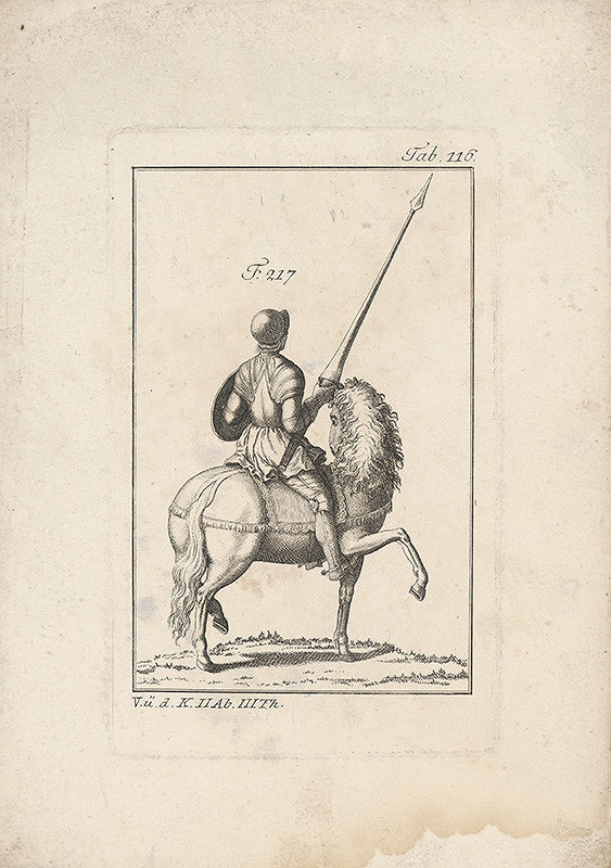 Západoeurópsky autor z 18. storočia – Rytier so širokou kopijou na koni