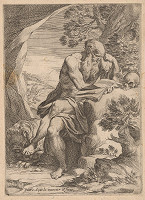 Pietro Aquila – Svätý Hieroným, čítajúci 