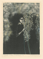 Viera Gergeľová – Litografia na tému A.S.Puškina 10. 