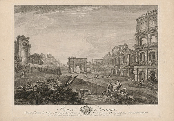 Jean Daullé, Neznámy nemecký maliar – Pohľad na Konštantínov oblúk a Koloseum v Ríme 