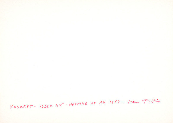 Stanislav Filko – Concept - Nothing at All 