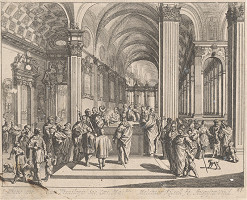 Melchior Küsell – Obetovanie Krista v chráme 