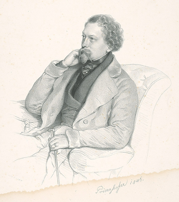 August Prinzhofer – Portrét muža s paličkou