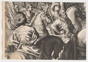 Marcus Sadeler, Jacopo Tintoretto – Fragment so skupinou jazdcov 