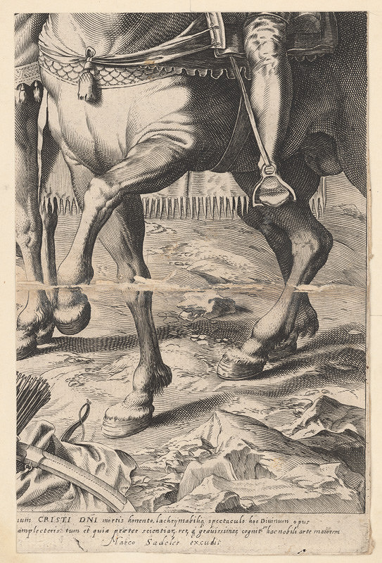 Marcus Sadeler, Jacopo Tintoretto – Fragment koňa 