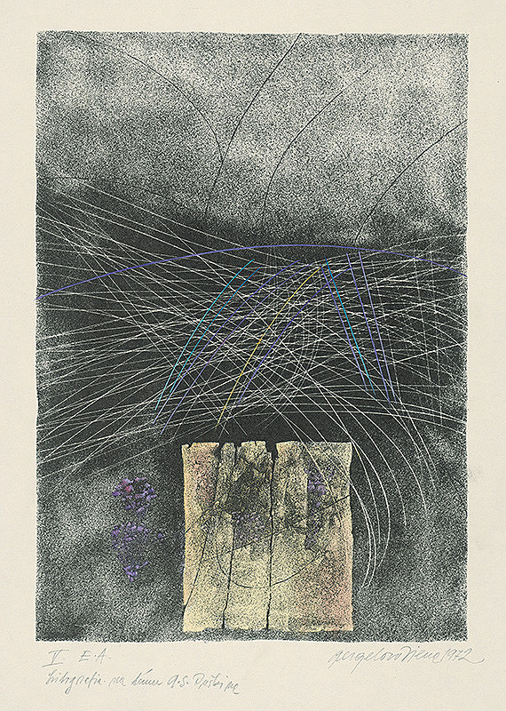 Viera Gergeľová – Litografia na tému A.S.Puškina 5. 