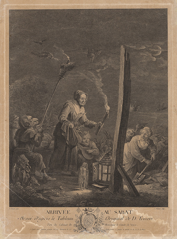 Jacques Aliamet, David Teniers – Príchod sabatu