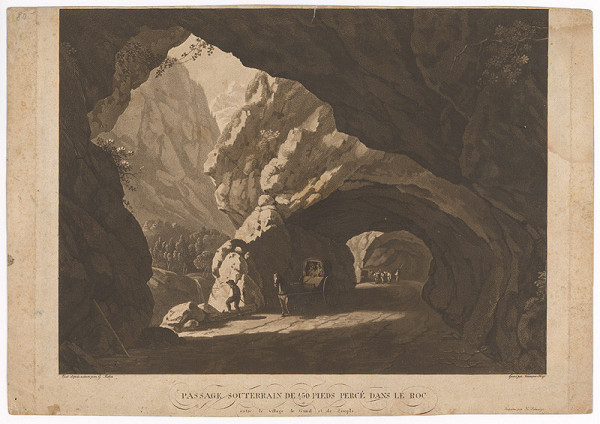 Franz Hegi, Johann Caspar Rahn – Passage souterrain de 450 pieds perce dans le Roc. 