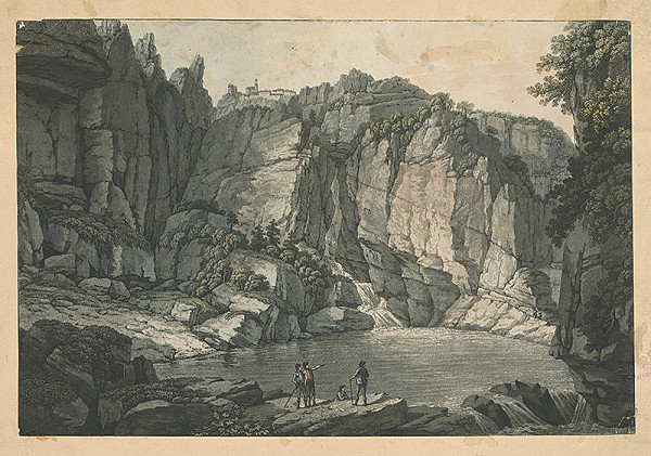 Stredoeurópsky autor z 19. storočia – Krajina so stafážou 