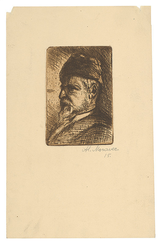 Alois Moravec – Hlava muža v baranici 