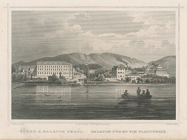 Carl Rohrich, Ludwig Rohbock – Pohľad na Balatonfüred od jazera 
