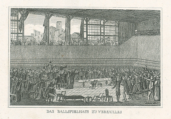 Nizozemský grafik z 19. storočia – Herňa vo Versailles 