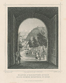 Ludwig Rohbock, Joseph Maximilian Kolb – Pohľad cez Budínsku hradnú bránu 