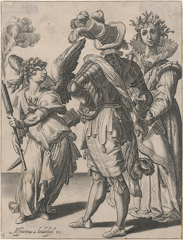 Assuerus van Londerseel, Jacob de Gheyn II. – Cupido so zaviazanými očami a pochodňou pred párom (6)
