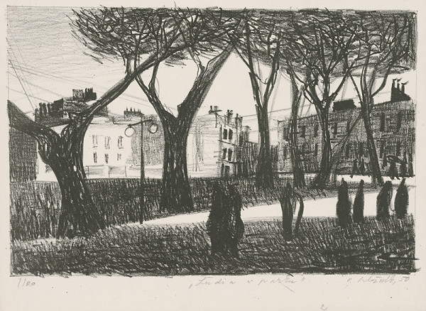 Vincent Hložník – Ľudia v parku 