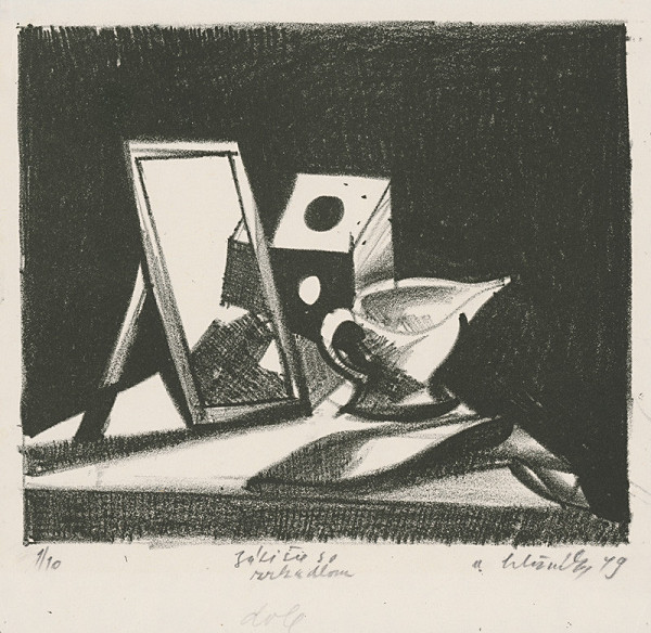 Vincent Hložník – Zátišie so zrkadlom 